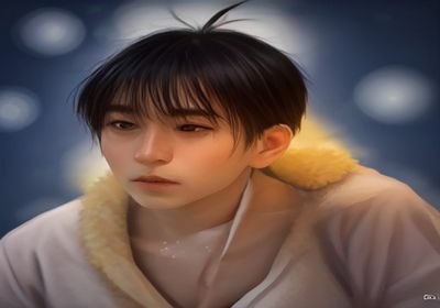 噼里啪啦漫画男主角林晨的全身立绘，阳光开朗的少年形象，薄荷青校服与凌乱发型极具辨识度